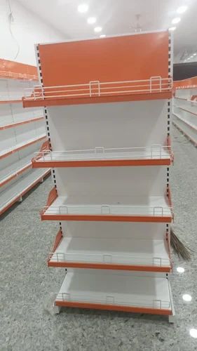 Orange end-cap promotional display rack